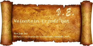 Veinstein Erzsébet névjegykártya